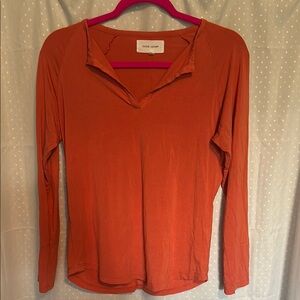 Dear John Orange Polo Tunic Blouse